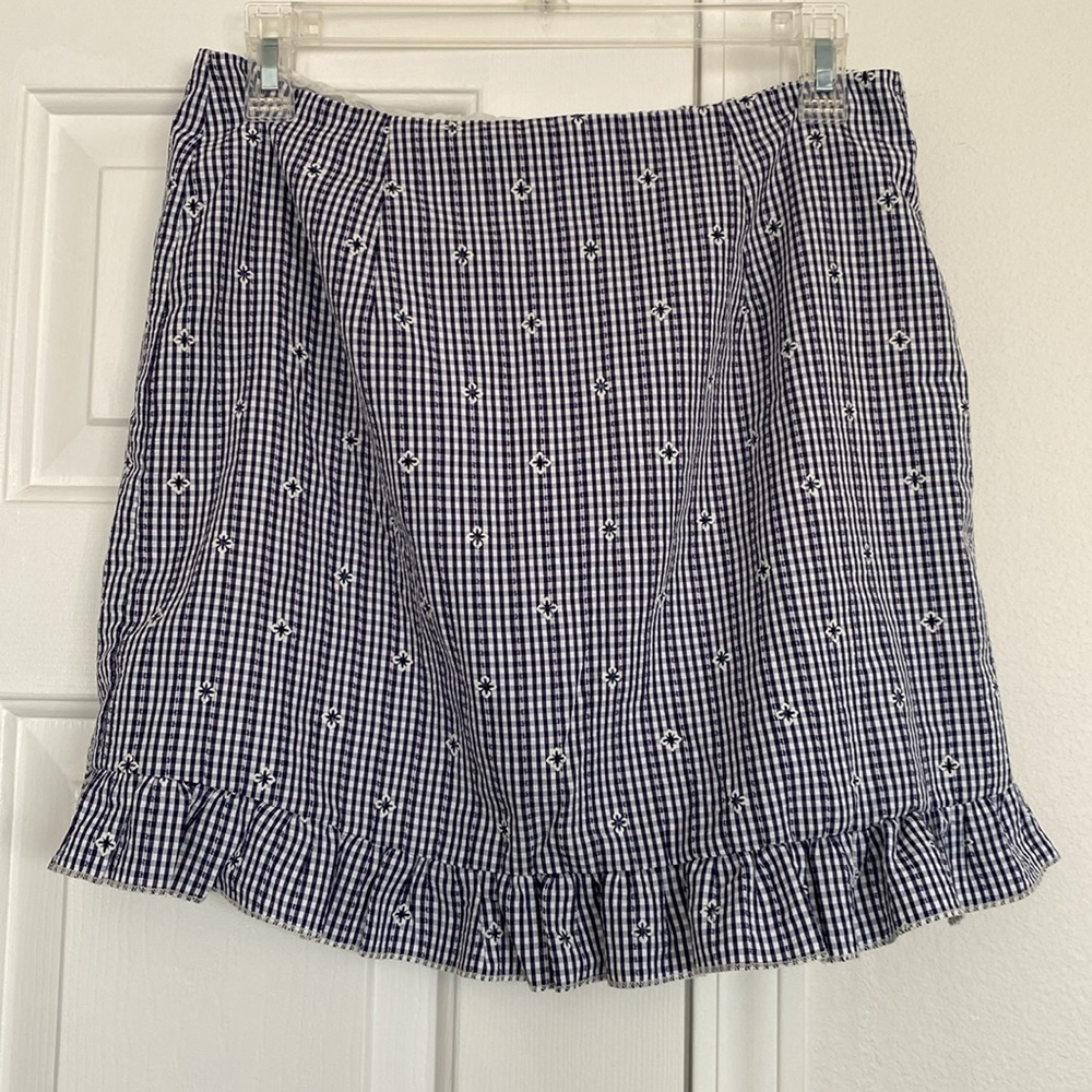 Hyfve NWT gingham mini skirt with ruffled hem.